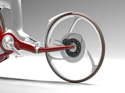 Eco Bike Low-poly 3D model