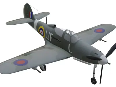 Bell P-39 Airacobra Low-poly 3D model purchase