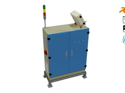 Industrial - 3D Electric Control Box  Low-poly 3D model