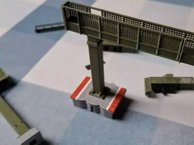 Deutsche Bahn Double Signal Bridge Mod1 1-87 FDM color 3D print model