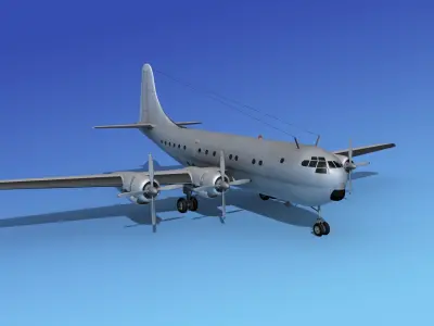 Boeing 377A Stratocruiser  3D model