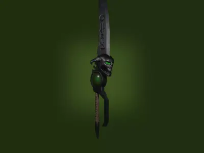 Demon Sword weapon PBR low-poly game ready Low-poly 3D model