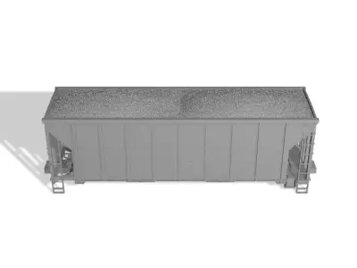HO Norfolk Southern 2800 Cubic Foot MOW Ballast Hopper Load 3D print model