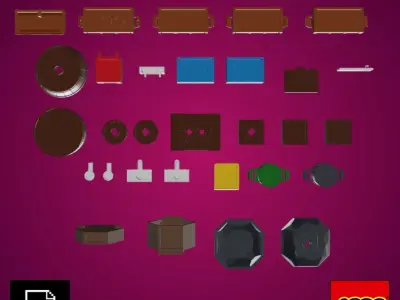 Collection of 30 unique 3D LEGO models 3D print model