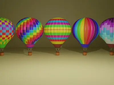 Hot air balloon 3D model get