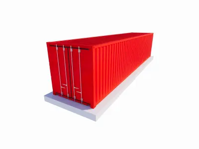 40 and 20 feet Container Model Parametrized  3D model