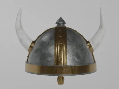 Viking helmet 3D model 2