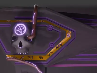 Stylized Scythe game ready Low-poly 3D model