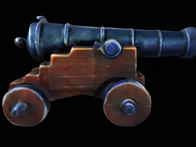 Cartoon Cannon 3D model purchase