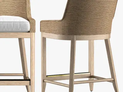 MARISOL SEAGRASS TRACK STOOL 3D model