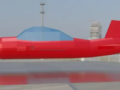 low poly airoplane Free 3D model