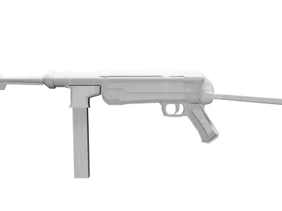 The Ghost MP40 Submachine Gun Redesign Low-poly 3D model