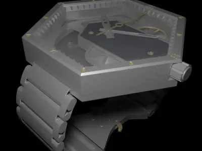 Mechanical watch with original parts 3D model
