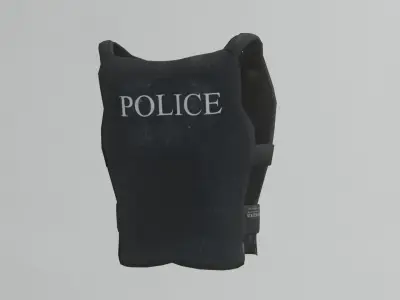 BulletProof Police Vest Low poly PBR Low-poly 3D model