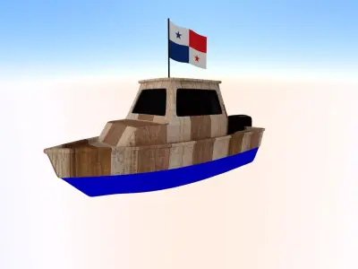 Panama Fishing Boat 3D model