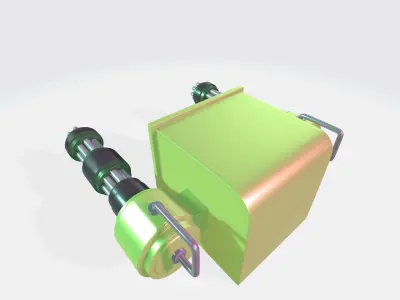 Ai Minigun for game 3D model