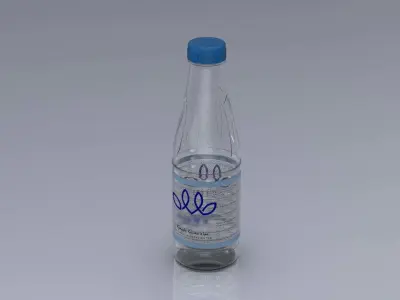 Water bottle 3D model Free low-poly 3D model purchase