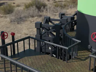 Oil refinery 3D model purchase