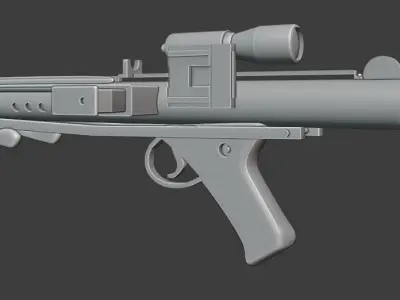 E-11 Blaster Rifle Free low-poly 3D model