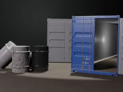 Container barrel 3D model