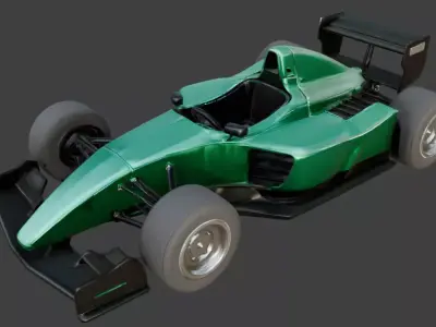 Futuristic Formula Racing Car 3D Model V01 Low-poly 3D model
