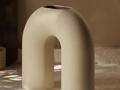  Abstract Arched Ceramic Vase Model 