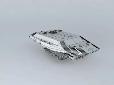XFT Turtle Space frigate class Free 3D model