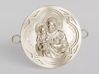 Saint Joseph medal 3D print model