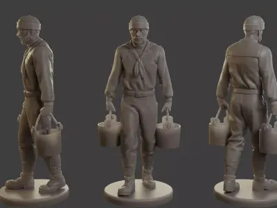 1900 Antartic Sailor ANS1 009 3D print model