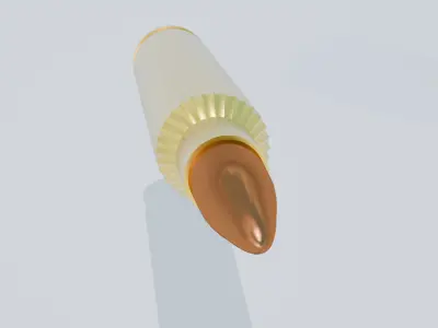 Snipe Rifle Bullet 3D Model - High Quality Game Ready Ammunition Low-poly 3D model