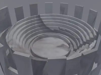 Fighting arena  Free low-poly 3D model