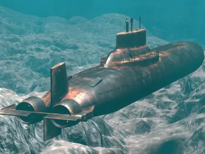Models submarine Russian class typhoon Free 3D model