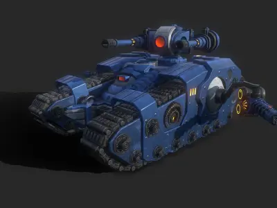 Sci-fi tank Free low-poly 3D model