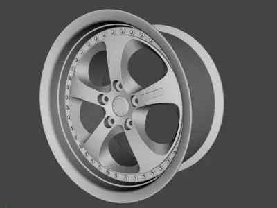 WHEEL BASED on GOLD RE AMEMIYA 3D model