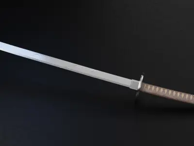 Katana Sword game ready Free low-poly 3D model