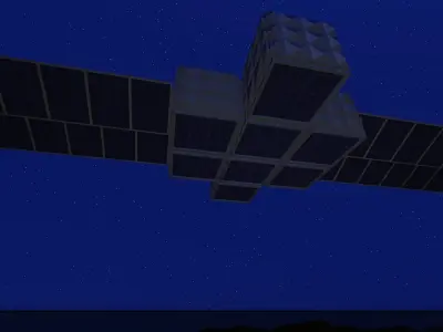 Modular Station Free low-poly 3D model