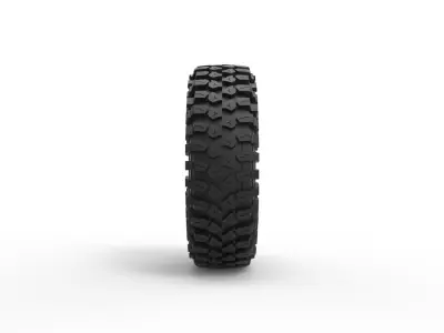 Offroad tire 109 Scale 1 to 25 3D print model