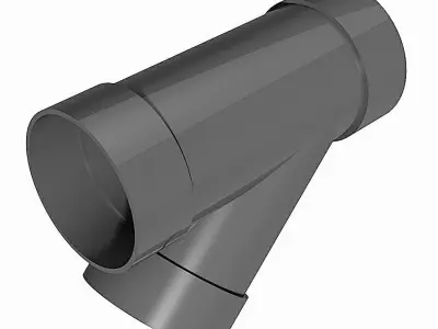 PVC Low Pressure Tees 45 Degrees - Socket Ends Free 3D model
