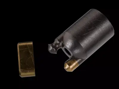 French VB rifle grenade Low-poly 3D model