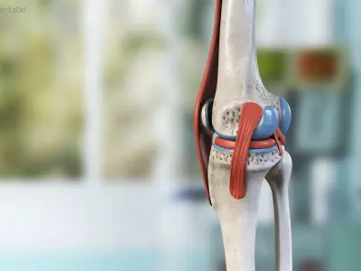  Knee Joint Model Unbent State 