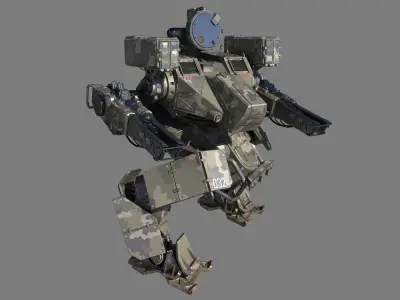Mech-Tank 2 armored robot 3D model