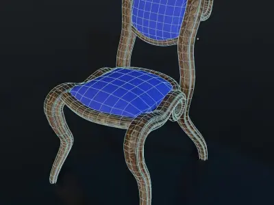 Wooden chair Free low-poly 3D model buy