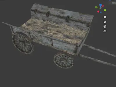 haycart Low-poly 3D model