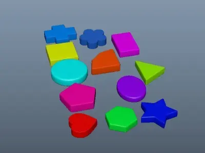 shapes for animation or mathematical  3D model
