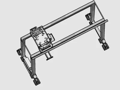 RTG Crane - Rubber Tyred Gantry Crane Low-poly 3D model