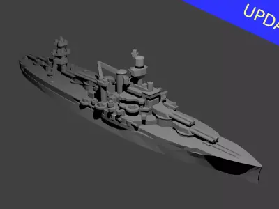 US Wyoming Class Battleship 3D print model