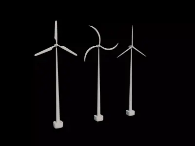 Wind turbine 3D model 3
