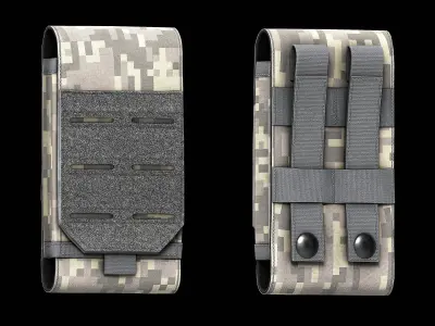 Universal Tactical Molle Mobile Phone Low-poly 3D model