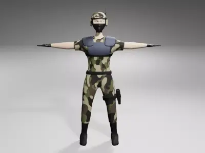 Soldier - Army - Soldado Low-poly 3D model