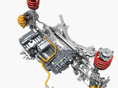 Electric Car Suspension 3D model